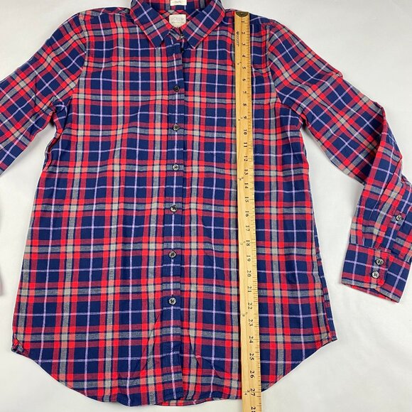 NWT J Crew Factory Plaid Boy Fit Shirt Womens' Size Small - Picture 9 of 13